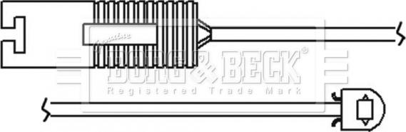 Borg & Beck BWL3124 - Warning Contact, brake pad wear autospares.lv