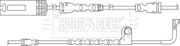 Borg & Beck BWL3122 - Warning Contact, brake pad wear autospares.lv