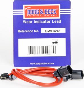 Borg & Beck BWL3241 - Warning Contact, brake pad wear autospares.lv