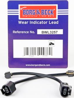 Borg & Beck BWL3257 - Warning Contact, brake pad wear autospares.lv