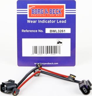 Borg & Beck BWL3261 - Warning Contact, brake pad wear autospares.lv