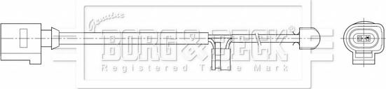 Borg & Beck BWL3203 - Warning Contact, brake pad wear autospares.lv