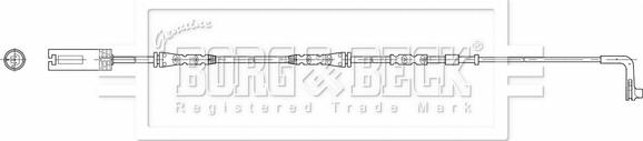 Borg & Beck BWL3202 - Warning Contact, brake pad wear autospares.lv