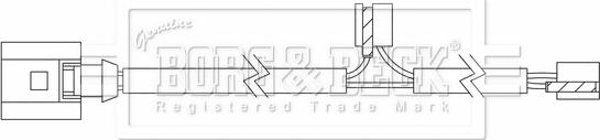 Borg & Beck BWL3217 - Warning Contact, brake pad wear autospares.lv