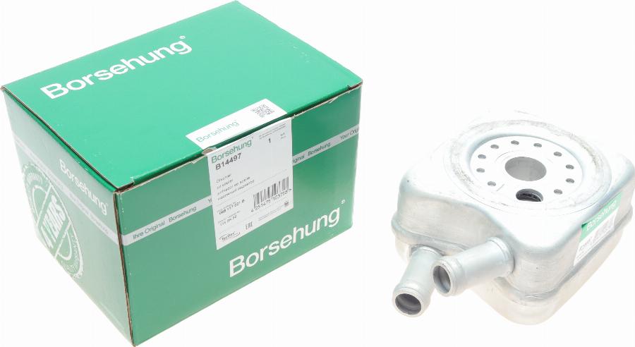 Borsehung B14497 - Oil Cooler, engine oil autospares.lv