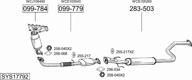 Bosal SYS17792 - Exhaust System autospares.lv