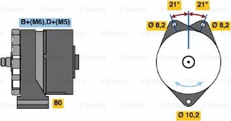 BOSCH 9 120 080 128 - Alternator autospares.lv