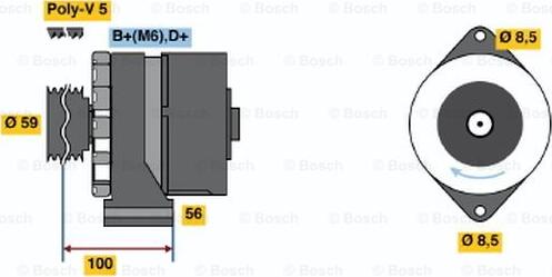 BOSCH 9 120 080 173 - Alternator autospares.lv