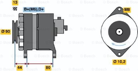 BOSCH 9 120 144 606 - Alternator autospares.lv