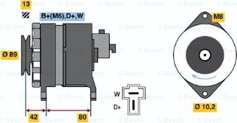 BOSCH 9 120 144 622 - Alternator autospares.lv