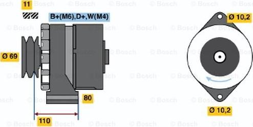 BOSCH 9 120 144 117 - Alternator autospares.lv