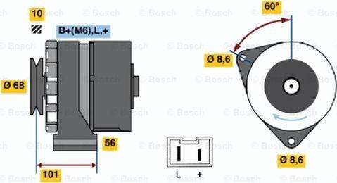 BOSCH 9 120 144 258 - Alternator autospares.lv