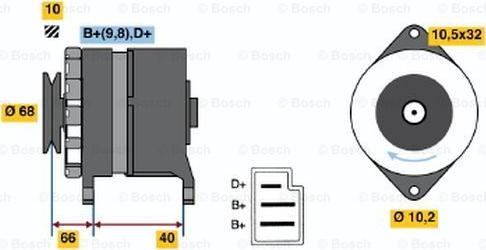 BOSCH 9 120 144 288 - Alternator autospares.lv