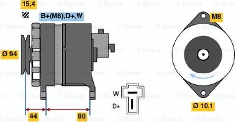 BOSCH 9 120 334 640 - Alternator autospares.lv