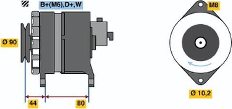 BOSCH 9 120 334 636 - Alternator autospares.lv