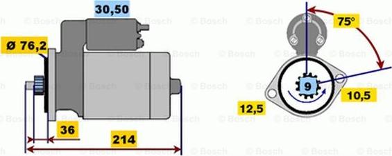 BOSCH 6 004 AA0 022 - Starter autospares.lv