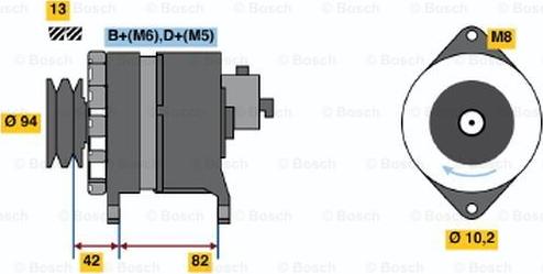 BOSCH 6 033 GB5 007 - Alternator autospares.lv