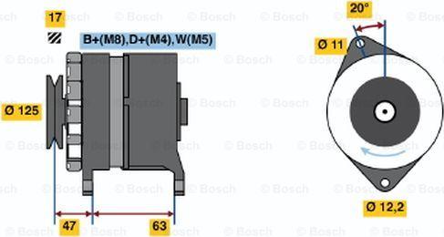 BOSCH 6 033 GB3 009 - Alternator autospares.lv