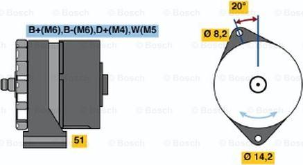 BOSCH 6 033 GB3 014 - Alternator autospares.lv