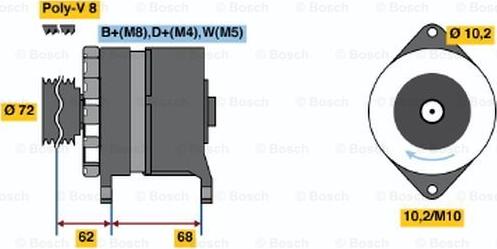 BOSCH 6 033 GB3 033 - Alternator autospares.lv