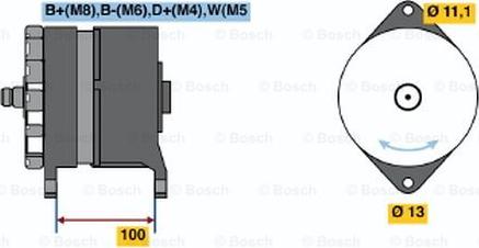 BOSCH 6 033 GB3 020 - Alternator autospares.lv