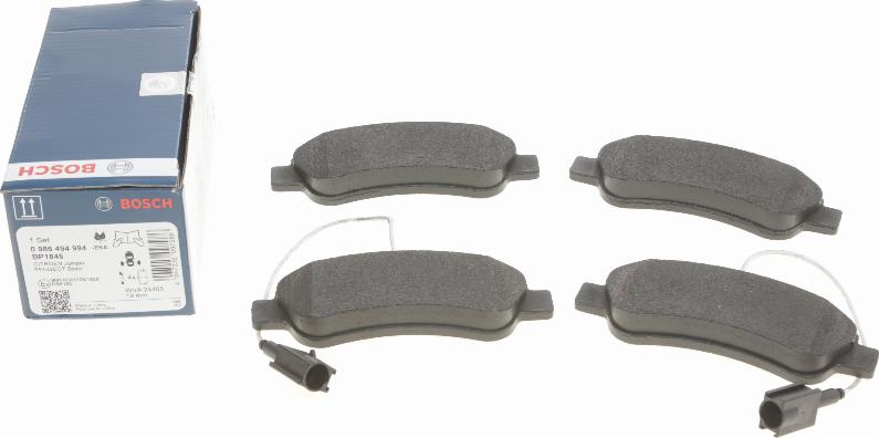 BOSCH 0 986 494 994 - Brake Pad Set, disc brake autospares.lv