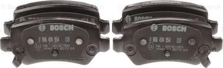 BOSCH 0 986 494 954 - Brake Pad Set, disc brake autospares.lv