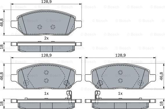 BOSCH 0 986 494 906 - Brake Pad Set, disc brake autospares.lv