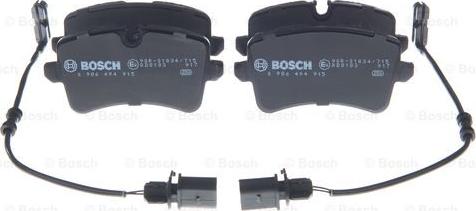 BOSCH 0 986 494 915 - Brake Pad Set, disc brake autospares.lv