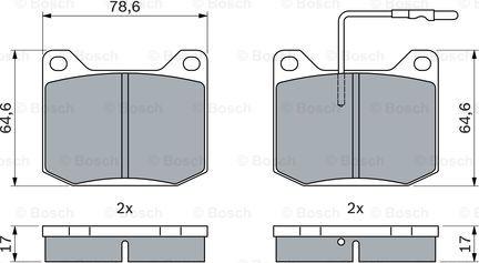 BOSCH 0 986 494 938 - Brake Pad Set, disc brake autospares.lv