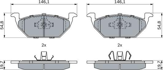 BOSCH 0 986 494 925 - Brake Pad Set, disc brake autospares.lv