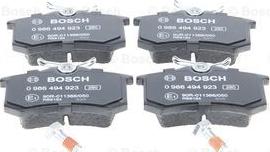 BOSCH 0 986 494 923 - Brake Pad Set, disc brake autospares.lv