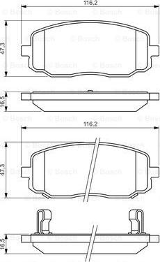 BOSCH 0 986 494 491 - Brake Pad Set, disc brake autospares.lv