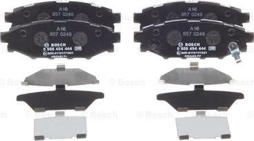 BOSCH 0 986 494 444 - Brake Pad Set, disc brake autospares.lv