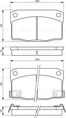 BOSCH 0 986 494 455 - Brake Pad Set, disc brake autospares.lv