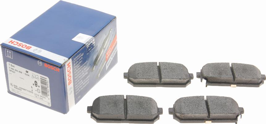 BOSCH 0 986 494 400 - Brake Pad Set, disc brake autospares.lv