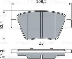 BOSCH 0 986 494 416 - Brake Pad Set, disc brake autospares.lv