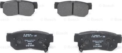 BOSCH 0 986 494 417 - Brake Pad Set, disc brake autospares.lv