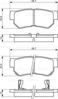 BOSCH 0 986 494 417 - Brake Pad Set, disc brake autospares.lv