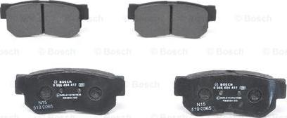 BOSCH 0 986 494 417 - Brake Pad Set, disc brake autospares.lv