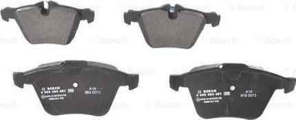 BOSCH 0 986 494 481 - Brake Pad Set, disc brake autospares.lv