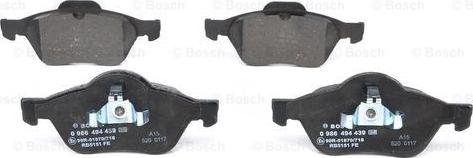 BOSCH 0 986 494 439 - Brake Pad Set, disc brake autospares.lv