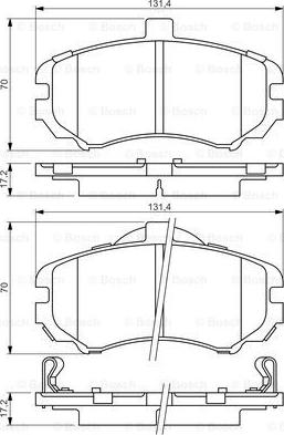 BOSCH 0 986 494 426 - Brake Pad Set, disc brake autospares.lv