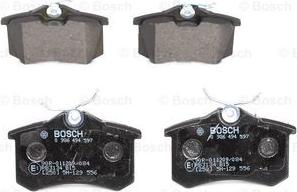 BOSCH 0 986 494 597 - Brake Pad Set, disc brake autospares.lv