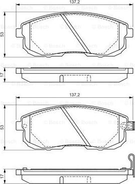 BOSCH 0 986 494 546 - Brake Pad Set, disc brake autospares.lv