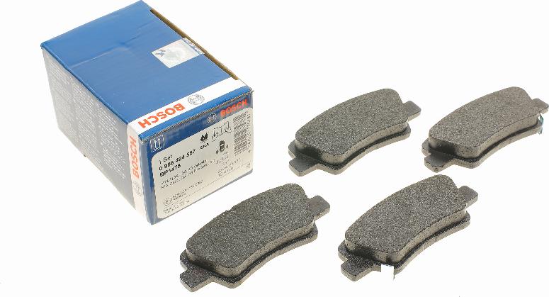 BOSCH 0 986 494 557 - Brake Pad Set, disc brake autospares.lv