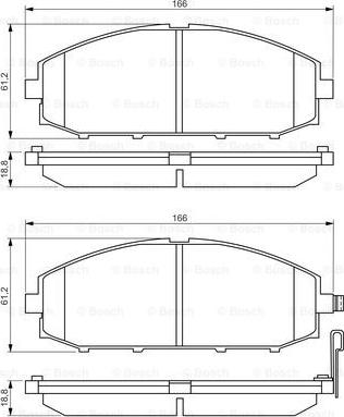 BOSCH 0 986 494 560 - Brake Pad Set, disc brake autospares.lv