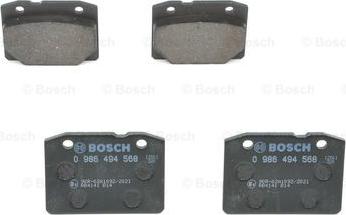 BOSCH 0 986 494 568 - Brake Pad Set, disc brake autospares.lv