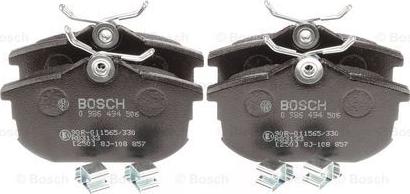 BOSCH 0 986 494 506 - Brake Pad Set, disc brake autospares.lv