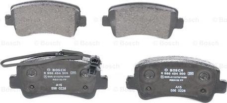 BOSCH 0 986 494 500 - Brake Pad Set, disc brake autospares.lv